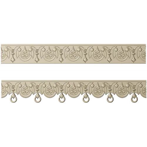 Ornamental Ringed Baguette - STL 3D model for CNC