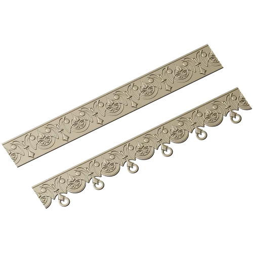Ornamental Ringed Baguette - STL 3D model for CNC