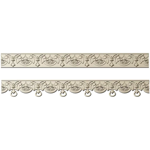 Ornamental Ringed Baguette - STL 3D model for CNC