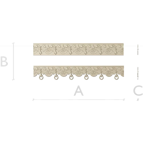 Ornamental Ringed Baguette - STL 3D model for CNC
