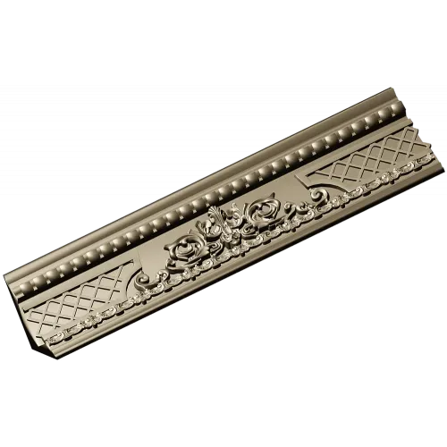 Rosa Aurea Frieze - ornate baguette STL model for CNC