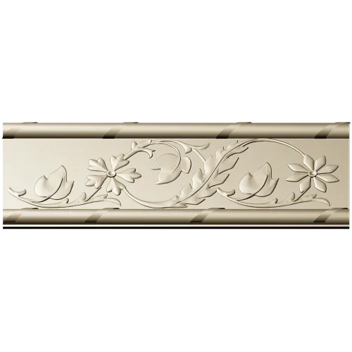 Floral Scroll Baguette - STL 3D model for CNC