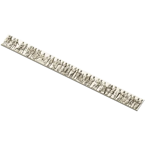 Processional Figures Baguette - detailed bas-relief STL for CNC