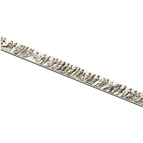 Processional Figures Baguette - detailed bas-relief STL for CNC