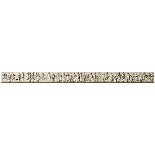 Processional Figures Baguette - detailed bas-relief STL for CNC