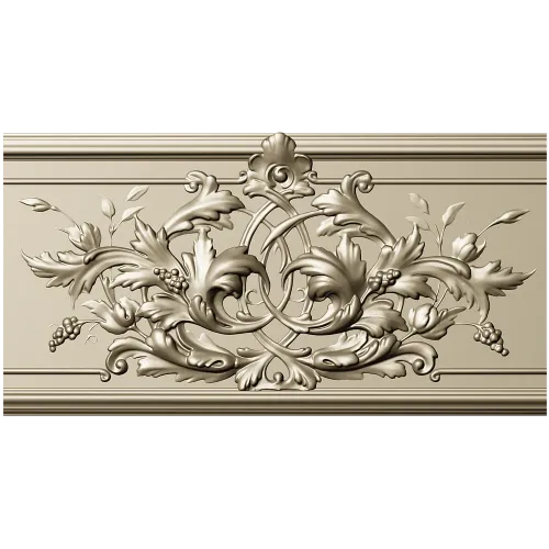 Ornate Acanthus Baguette STL 3D Model for CNC