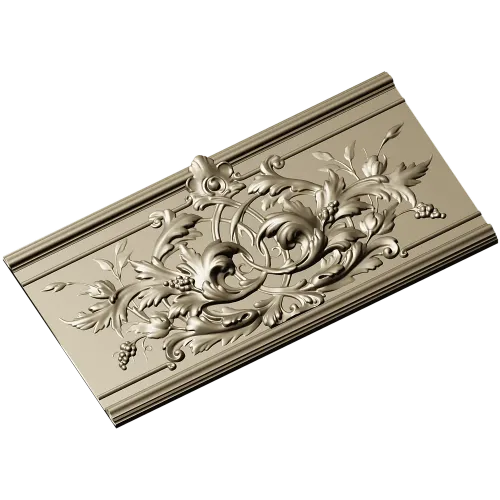 Ornate Acanthus Baguette STL 3D Model for CNC