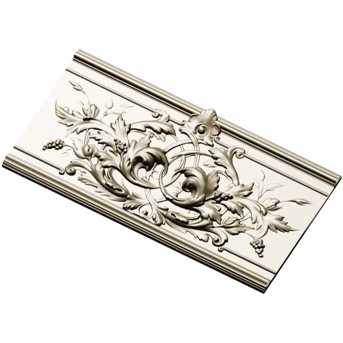 Ornate Acanthus Baguette STL 3D Model for CNC