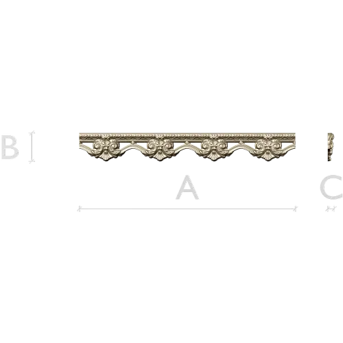 Rococo Floral Baguette STL for CNC