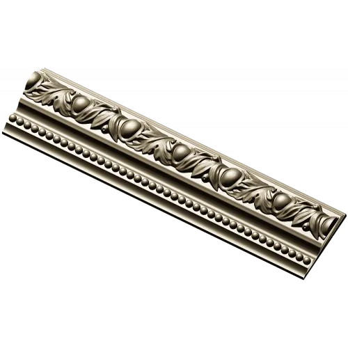 Резной багет с акантовыми медальонами - stl модель для ЧПУ