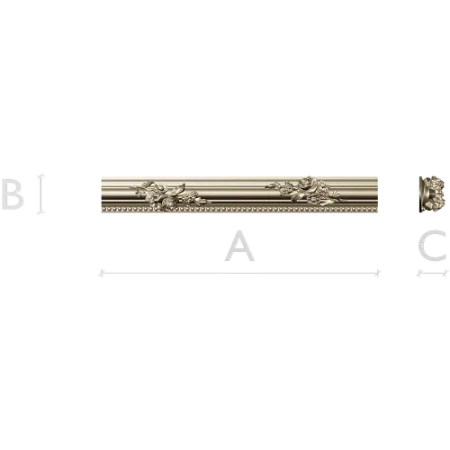 Багет с розами - высокодетализированная 3D модель STL для ЧПУ