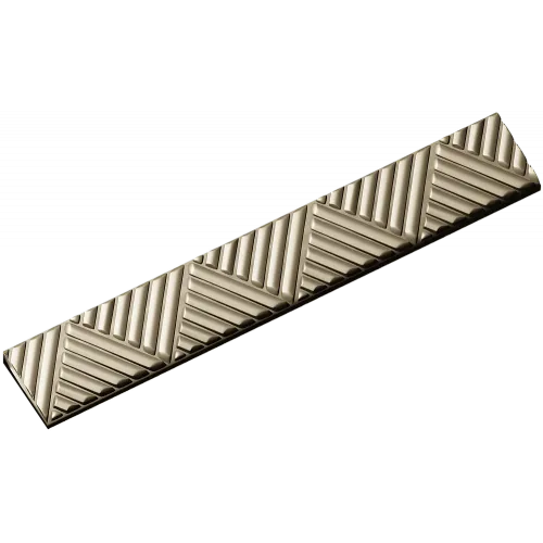 Chevron baguette - decorative 3D STL model for CNC routing