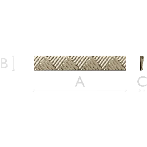 Chevron baguette - decorative 3D STL model for CNC routing