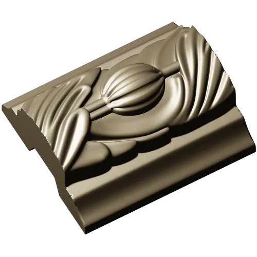 Classical Seedpod Baguette STL for CNC