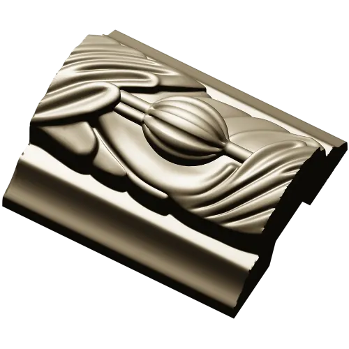 Classical Seedpod Baguette STL for CNC