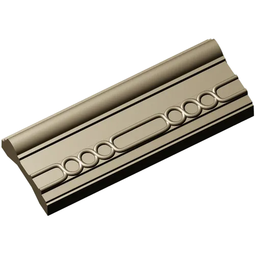 Багетный профиль с овальными медальонами - STL 3D модель для ЧПУ