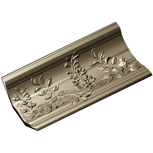 Багет с растительным рельефом - 3D модель STL для ЧПУ