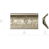 Багет с растительным рельефом - 3D модель STL для ЧПУ