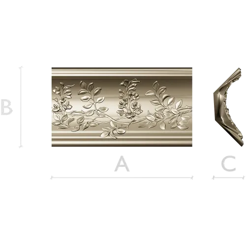 Багет с растительным рельефом - 3D модель STL для ЧПУ