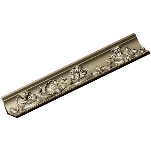 Seashell & Acanthus Baguette - STL 3D model for CNC