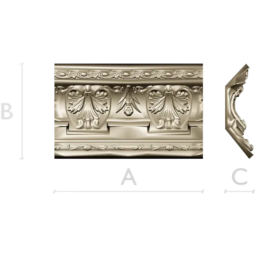 Ornate Acanthus Baguette STL for CNC