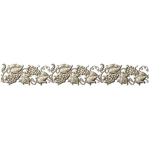 Grapevine Baguette STL - Decorative 3D Model for CNC