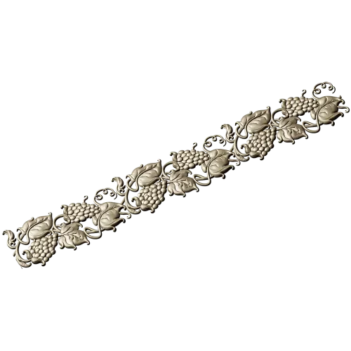 Grapevine Baguette STL - Decorative 3D Model for CNC