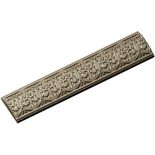 Ornate Fleuron Scroll Baguette - STL 3D model for CNC milling