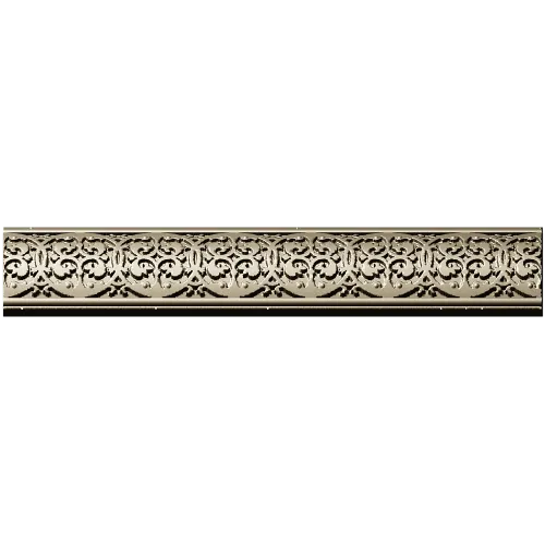 Ornate Fleuron Scroll Baguette - STL 3D model for CNC milling