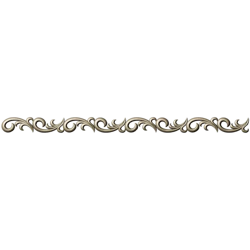Ornamental Baguette 3D Model STL - Scroll Trim for CNC