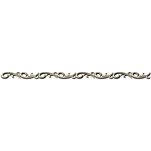 Ornamental Baguette 3D Model STL - Scroll Trim for CNC