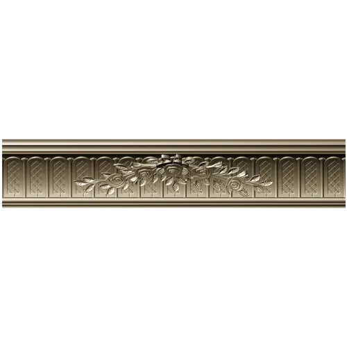 Classical Rose Garland Baguette - STL 3D model for CNC milling