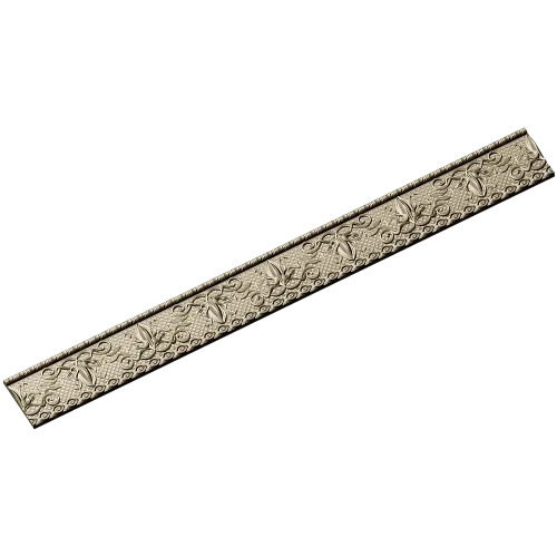 Декоративный багет с растительным орнаментом - 3D модель STL для ЧПУ