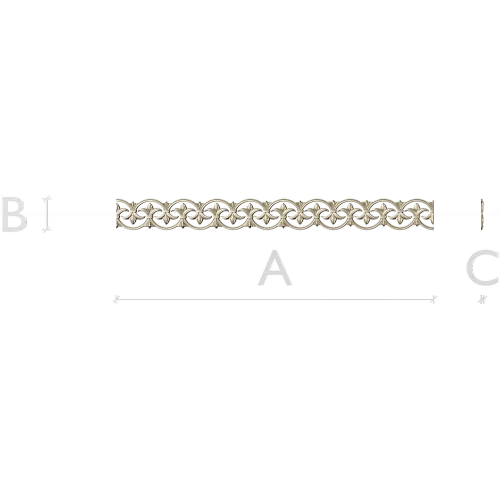 Aurelia Wreath - STL 3D model for CNC baguette border