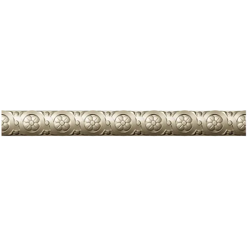 Rosette Scroll Half-Round Baguette - STL 3D Model for CNC