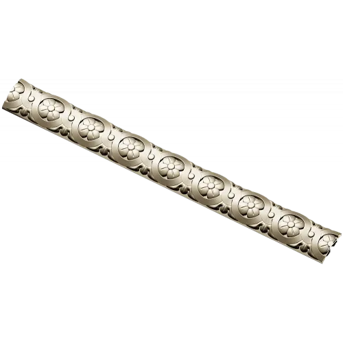Rosette Scroll Half-Round Baguette - STL 3D Model for CNC