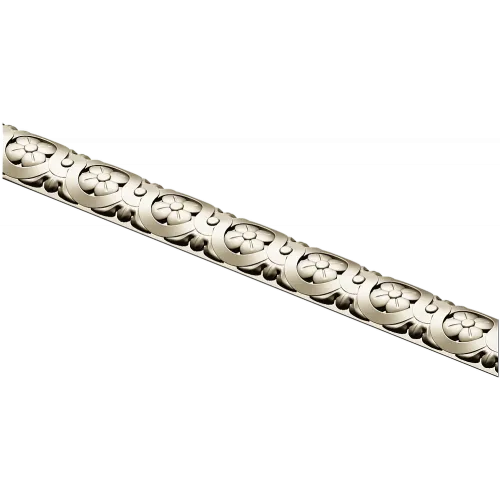 Rosette Scroll Half-Round Baguette - STL 3D Model for CNC