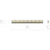 Rosette Scroll Half-Round Baguette - STL 3D Model for CNC