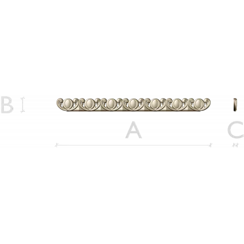 Багет "Овальный вензель" - stl модель для ЧПУ
