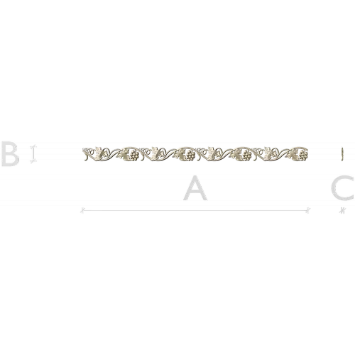 Grapevine baguette STL 3D model for CNC milling