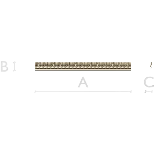Classic Bead & Rope Baguette - STL 3D Model for CNC