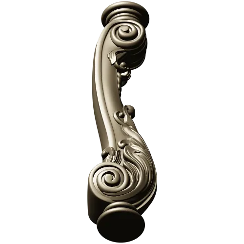 Carved Cabriole Leg STL Model for CNC