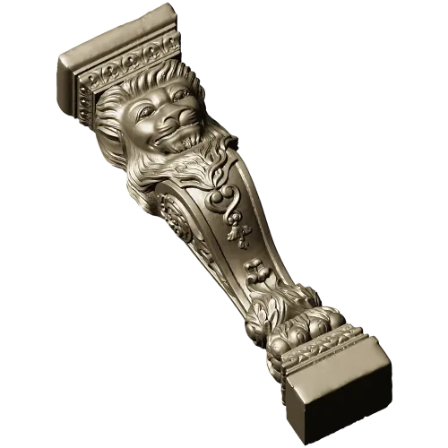 Regal Lion Baluster STL for CNC Milling