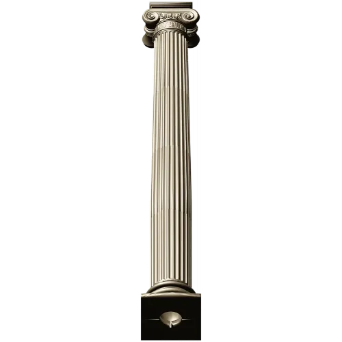 Ionic fluted column STL 3D model for CNC