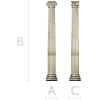 Ionic fluted column STL 3D model for CNC