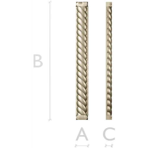 Rope-Twist Baluster STL 3D Model for CNC Milling