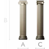 Ionic column STL 3D model for CNC router