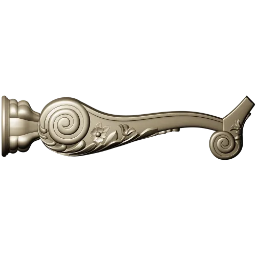 Ornate Acanthus Scroll STL model for CNC milling