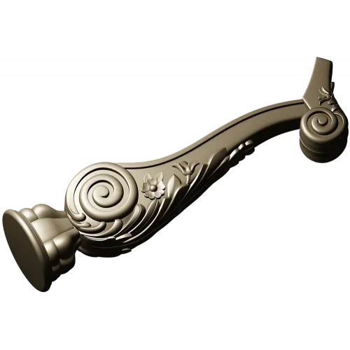 Ornate Acanthus Scroll STL model for CNC milling