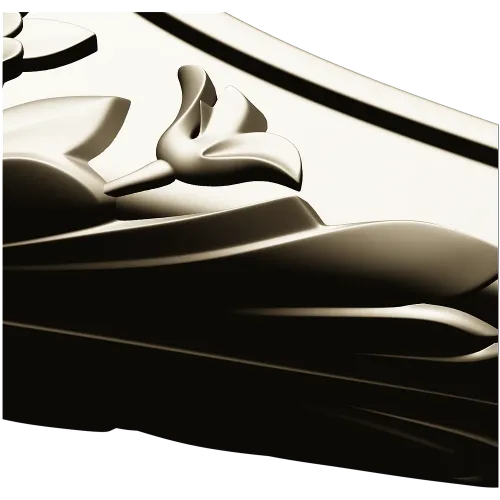 Ornate Acanthus Scroll STL model for CNC milling